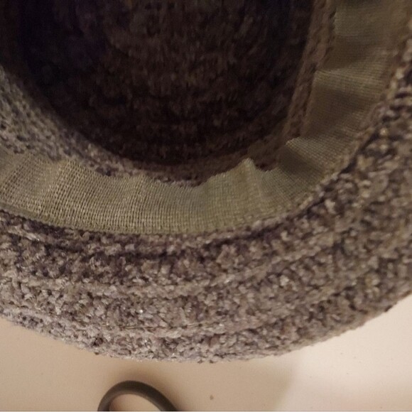 London Fog Woven Knit Bowler Hat Moss Green Size M Vintage - Picture 10 of 13